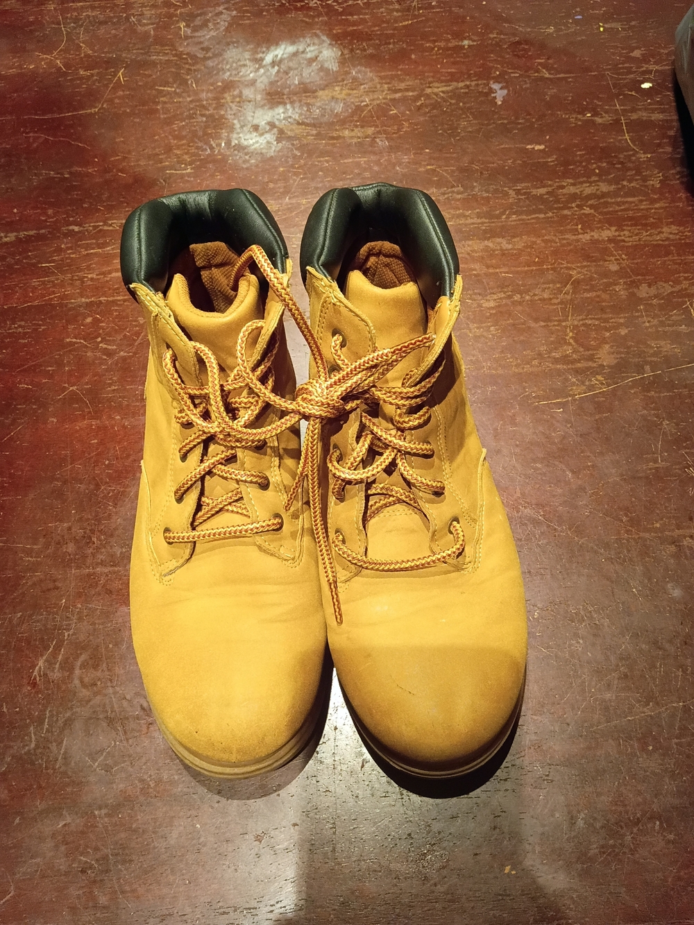 Boys Wheat Work Boots - Durable Tan Leather Lace-Up
